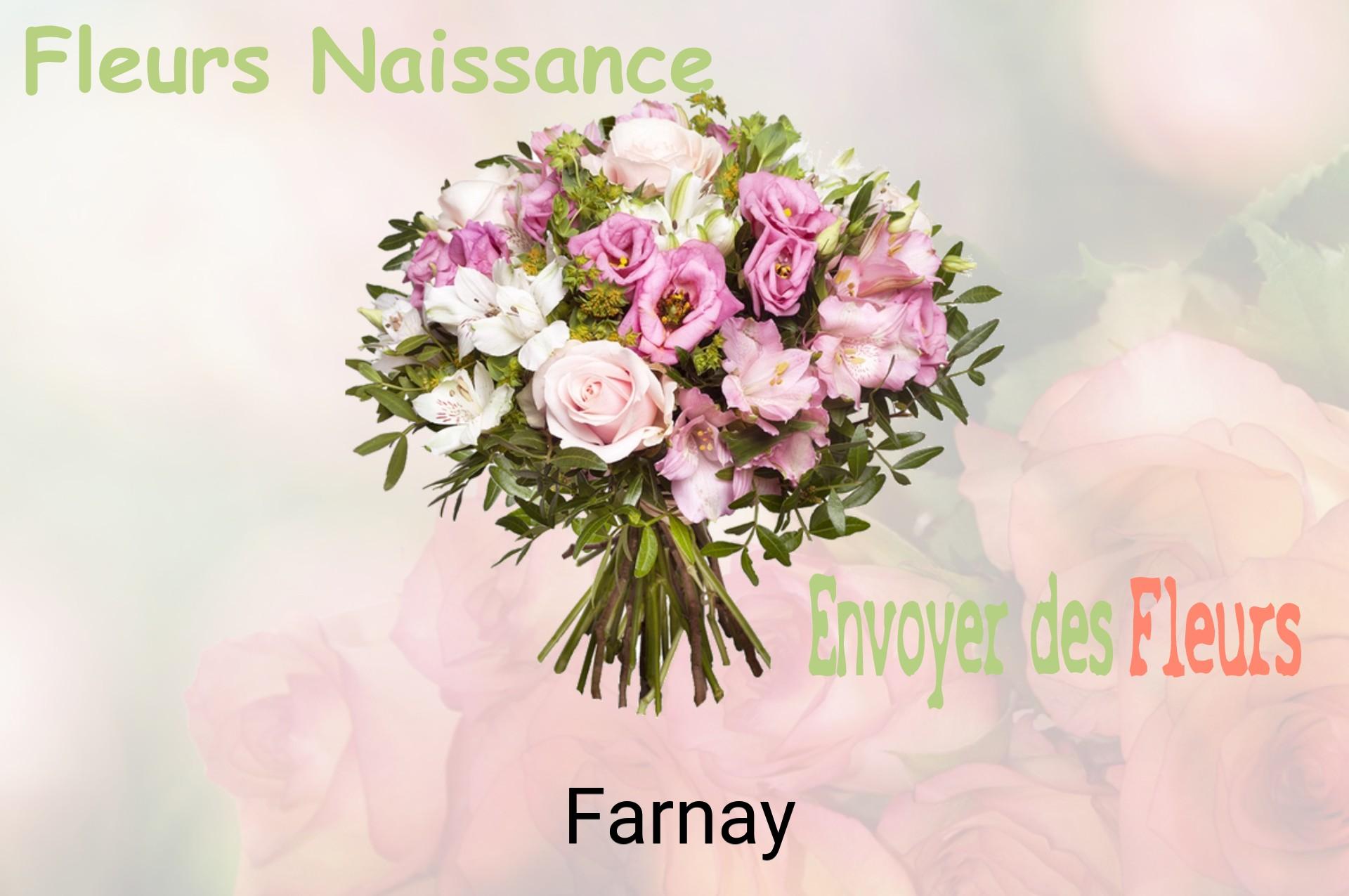 Bouquet de fleurs de naissance livré à Farnay